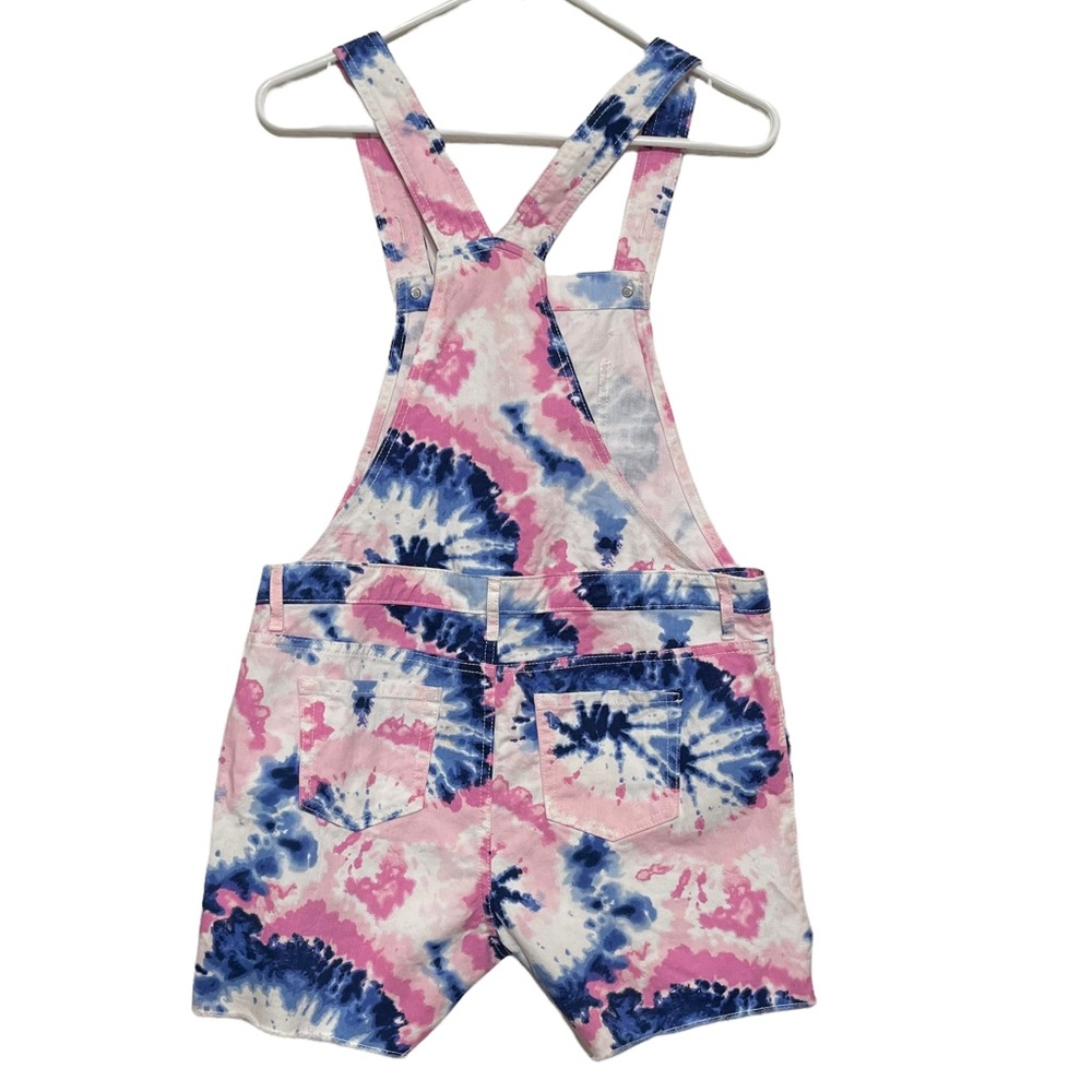 Girls' The Children’s Place tie dye shortalls, size 16 - Picture 2 of 4
